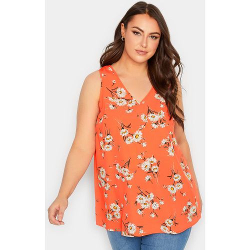 Débardeur Orange Floral Volanté , Grande Taille & Courbes - Yours - Modalova