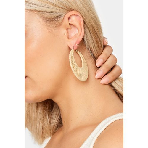 Boucles D'oreilles Cerceaux Beige En Raffia - Yours - Modalova