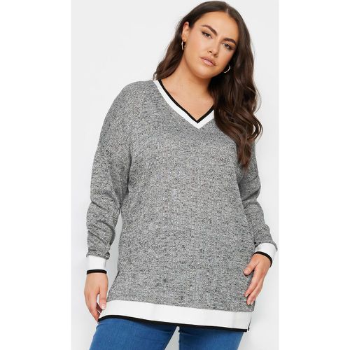 Sweatshirt En Maille Manches Longues , Grande Taille & Courbes - Yours - Modalova