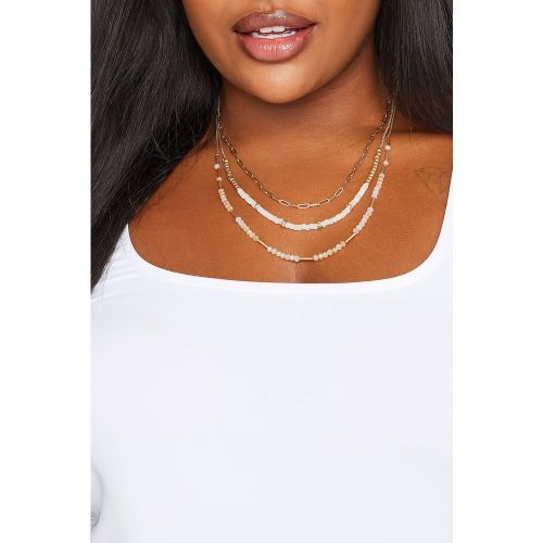 Collier Doré Multichaînes À Perles Size One Size - Yours - Modalova