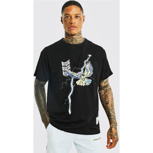 T-shirt ample imprimé graphique Tokyo - M - Boohooman - Modalova