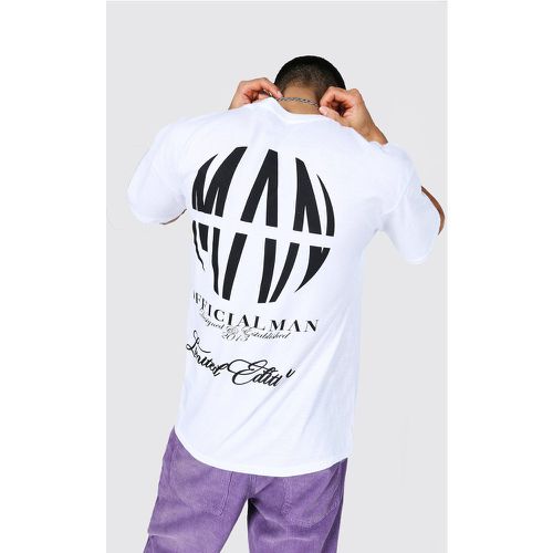 Oversized Official Man Logo Printed T-shirt - Boohooman - Modalova