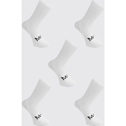 Lot de 5 paires de chaussettes invisibles - MAN - One Size - Boohooman - Modalova