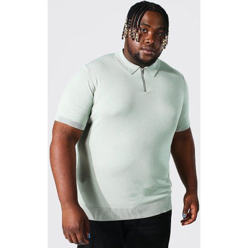 Grande taille - Polo à col zippé - XXL - Boohooman - Modalova