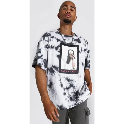 T-shirt oversize tie-dye officiel Aaliyah - L - Boohooman - Modalova