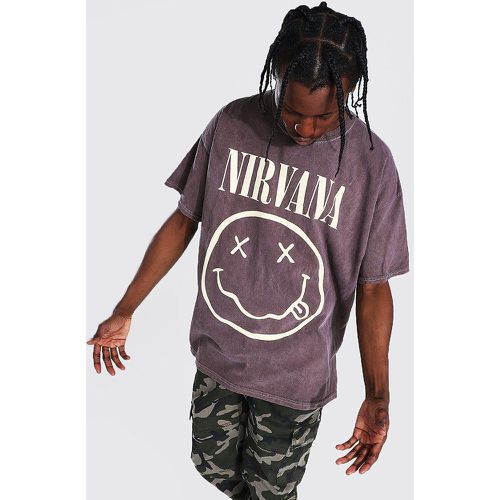 T-shirt oversize à imprimé Nirvana - L - Boohooman - Modalova