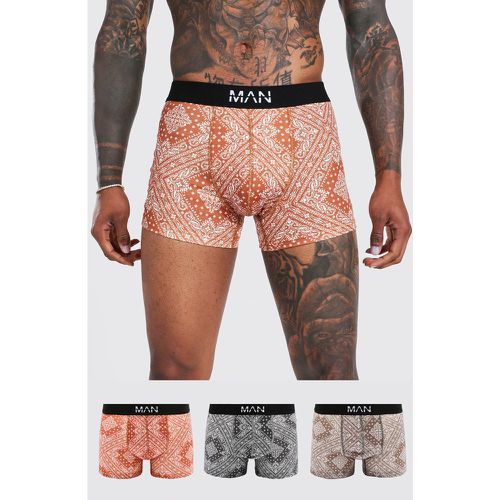 Lot de 3 boxers à imprimé bandana - MAN - L - Boohooman - Modalova