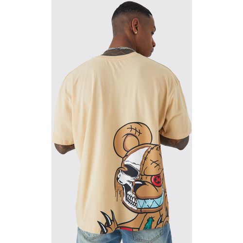 T-shirt oversize à imprimé ours en peluche - Ofcl MAN - S - Boohooman - Modalova