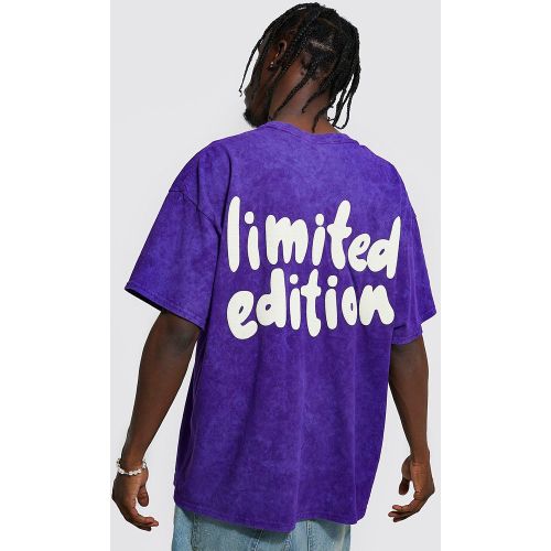 T-shirt oversize délavé à imprimé - M - Boohooman - Modalova