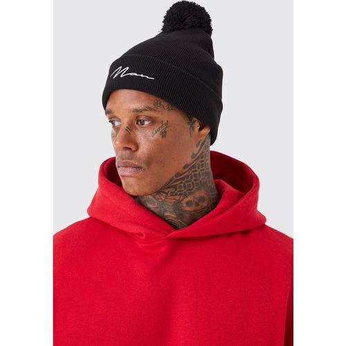 Bonnet à pompon et logo - MAN - ONE SIZE - Boohooman - Modalova