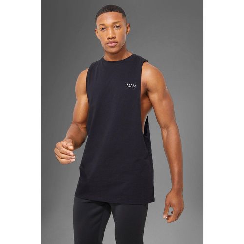 Débardeur de sport à découpes et logo - MAN Active - XS - Boohooman - Modalova