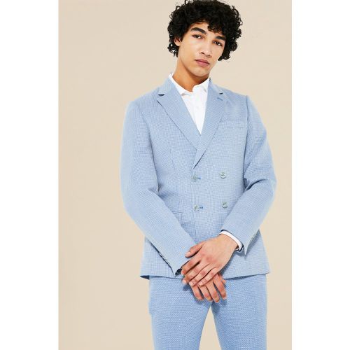 Veste de costume cache-cœur texturée - 36 - Boohooman - Modalova