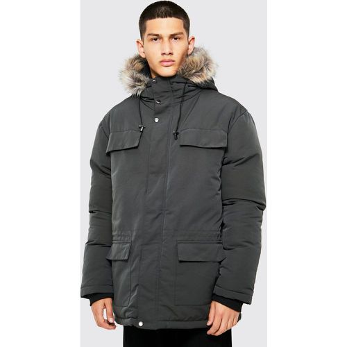 Parka à fausse fourrure - XS - Boohooman - Modalova