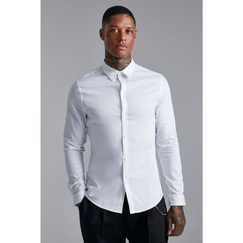 Chemise cintrée à manches longues - XL - Boohooman - Modalova