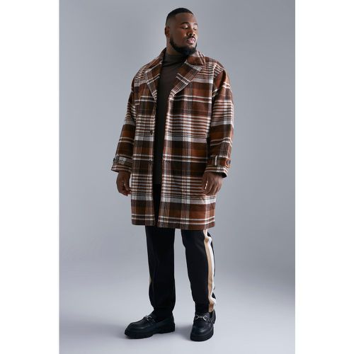 Grande taille - Manteau effet laine à carreaux - - XXXL - Boohooman - Modalova