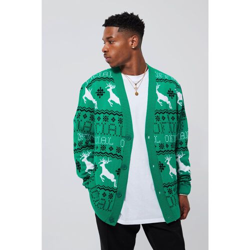 Cardigan de Noël à motif rennes - S - Boohooman - Modalova