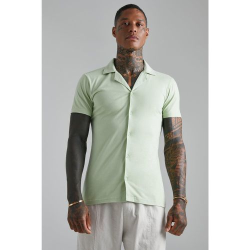 Chemise moulante à manches courtes - M - Boohooman - Modalova