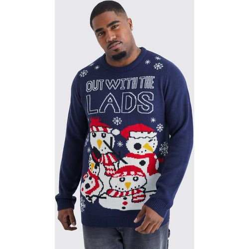 Grande taille - Pull de Noël à slogan Lads Night Out - - XXXL - Boohooman - Modalova