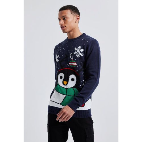 Tall - Pull de Noël à motif pingouin - S - Boohooman - Modalova