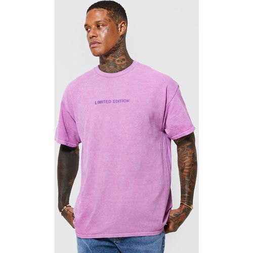 T-shirt oversize effet tie dye à broderie - Limited Edition - Boohooman - Modalova