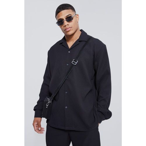 Chemise oversize plissée à manches longues - XL - Boohooman - Modalova