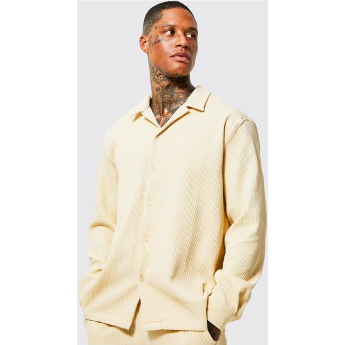 Chemise oversize plissée à manches longues - XS - Boohooman - Modalova