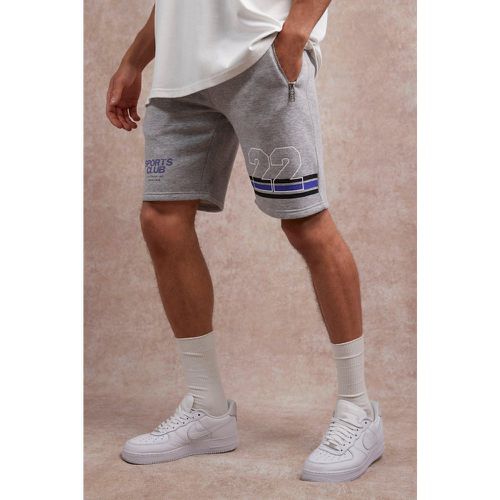 Short droit style universitaire en jersey - S - Boohooman - Modalova