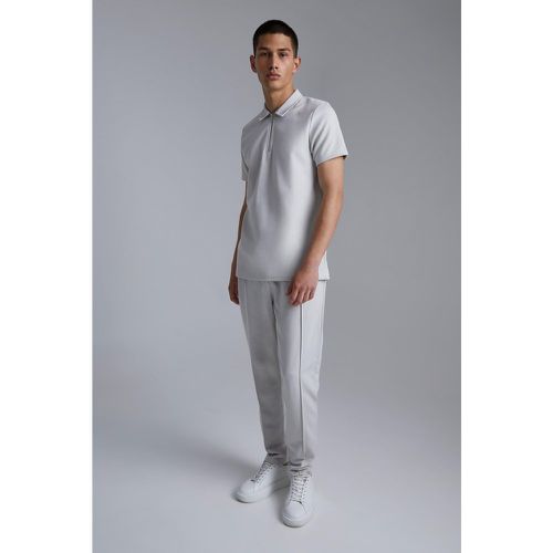 Ensemble moulant avec polo à col zippé et jogging - XL - Boohooman - Modalova