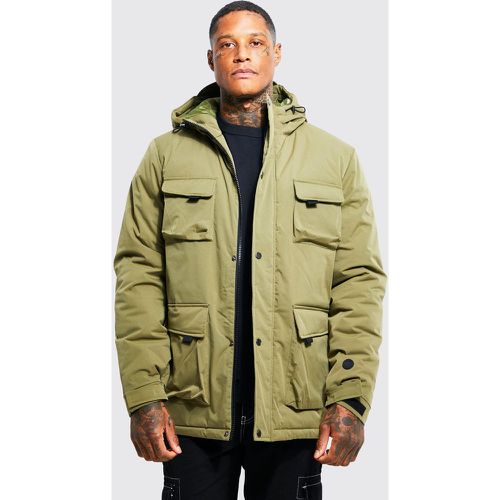 Parka habillée à poche en relief homme - XS - Boohooman - Modalova