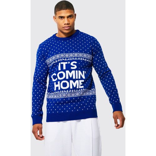 Pull de Noël à slogan It's Coming Home - S - Boohooman - Modalova
