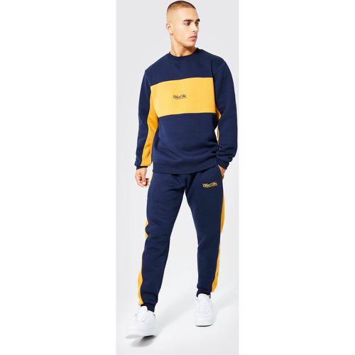 Sweat et pantalon de survêtement color block - Official MAN - Boohooman - Modalova