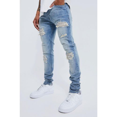 Jean biker skinny à déchirures - 28R - Boohooman - Modalova