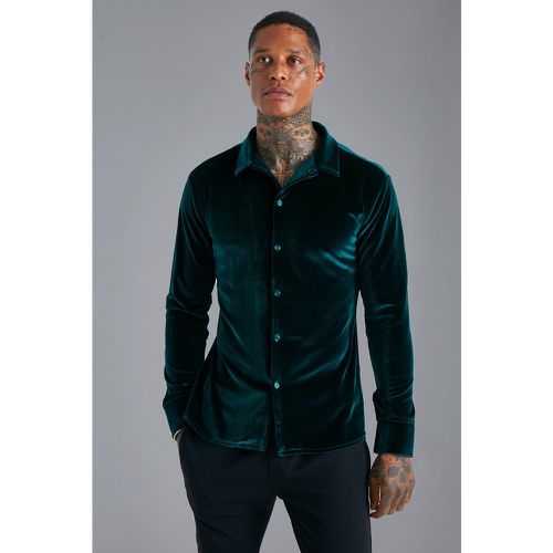 Chemise moulante à manches longues - S - Boohooman - Modalova