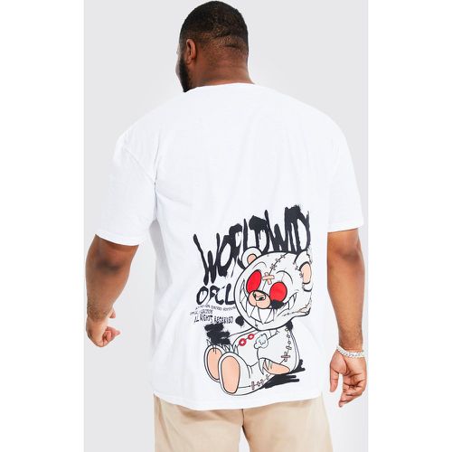 Grande taille - T-shirt oversize à imprimé graffiti - - XXXXXL - Boohooman - Modalova