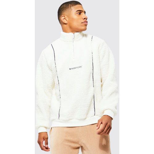 Sweat en polaire à col zippé - MAN - M - Boohooman - Modalova