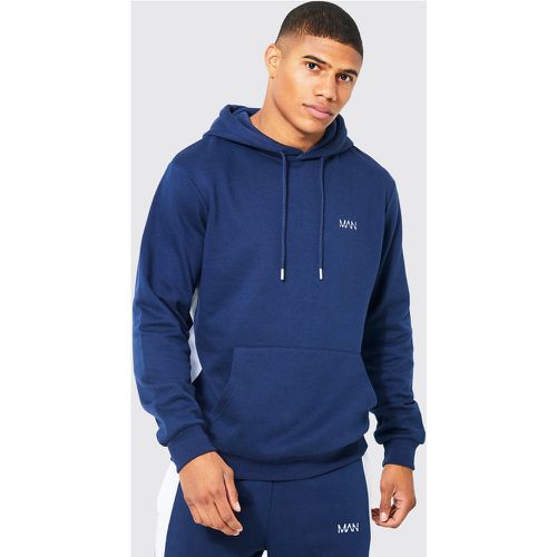 Sweat à capuche léger à empiècement contrastant - MAN homme - S - Boohooman - Modalova