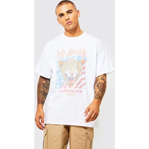 T-shirt oversize à imprimé Def Leppard - Boohooman - Modalova