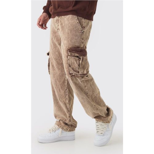 Pantalon cargo ample délavé - 28 - Boohooman - Modalova