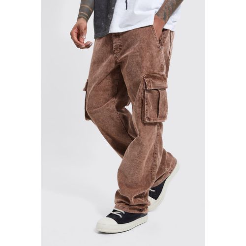 Pantalon cargo ample délavé - Boohooman - Modalova