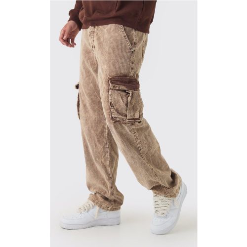 Pantalon cargo ample délavé - S - Boohooman - Modalova