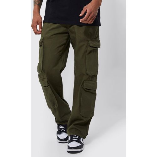 Pantalon cargo ample à poches en relief - 28 - Boohooman - Modalova