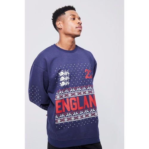 Sweat de Noël oversize à slogan England 22 homme - M - Boohooman - Modalova