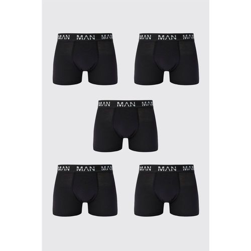 Lot de 5 boxers mi-longs à inscription - MAN - L - Boohooman - Modalova