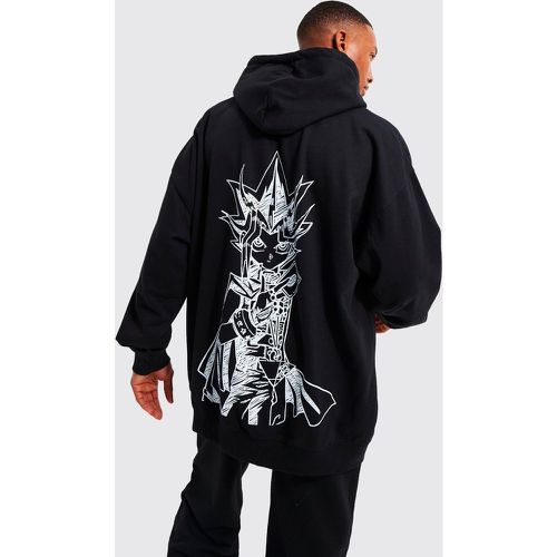 Sweat à capuche oversize à imprimé Yu-Gi-Oh homme - S - Boohooman - Modalova