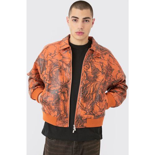 Bomber ample imprimé homme - M - Boohooman - Modalova