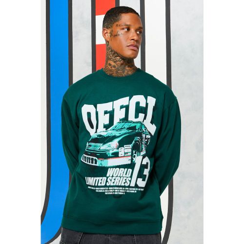 Sweat oversize à imprimé voiture homme - S - Boohooman - Modalova