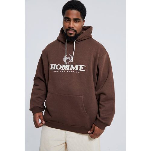 Grande taille - Sweat à capuche à écussons et cordon de serrage - XXL - Boohooman - Modalova