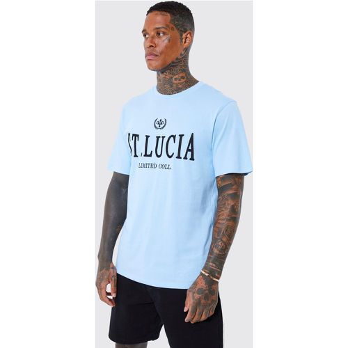T-shirt à broderie St Lucia - Boohooman - Modalova