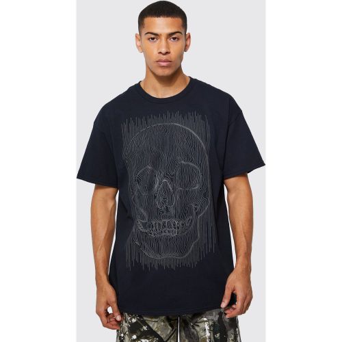T-shirt oversize à imprimé crâne - S - Boohooman - Modalova