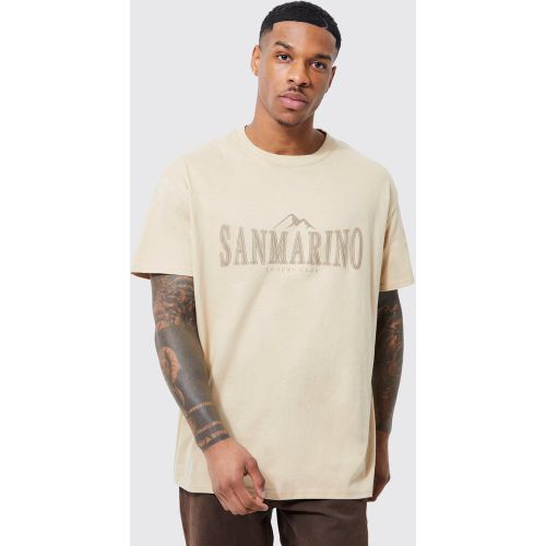 T-shirt oversize à slogan San Marino - M - Boohooman - Modalova